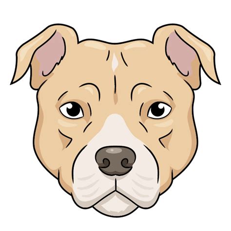 Add a smooth guideline for its tail. . How to draw a pitbull
